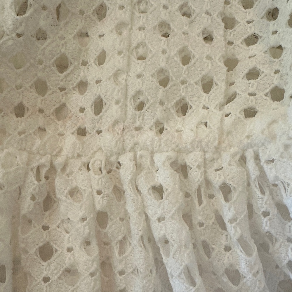 Iro Leonore Broderie Anglaise Mini Dress In White SZ 36 - Picture 7 of 7